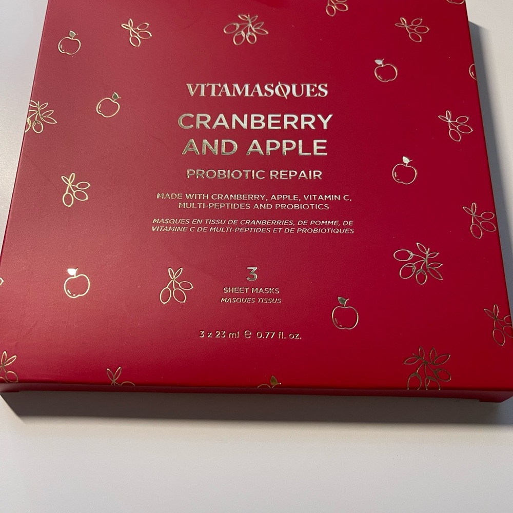 Vitamasques cranberry and apple probiotic repaire face mask